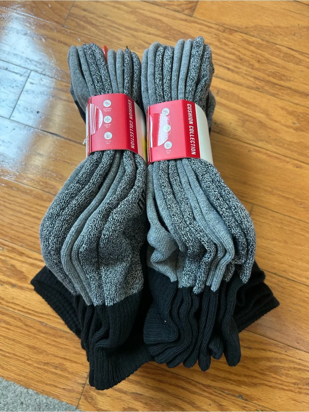 Lucky Brand Men’s Black and Gray Shortie Crew Socks 16 Packs